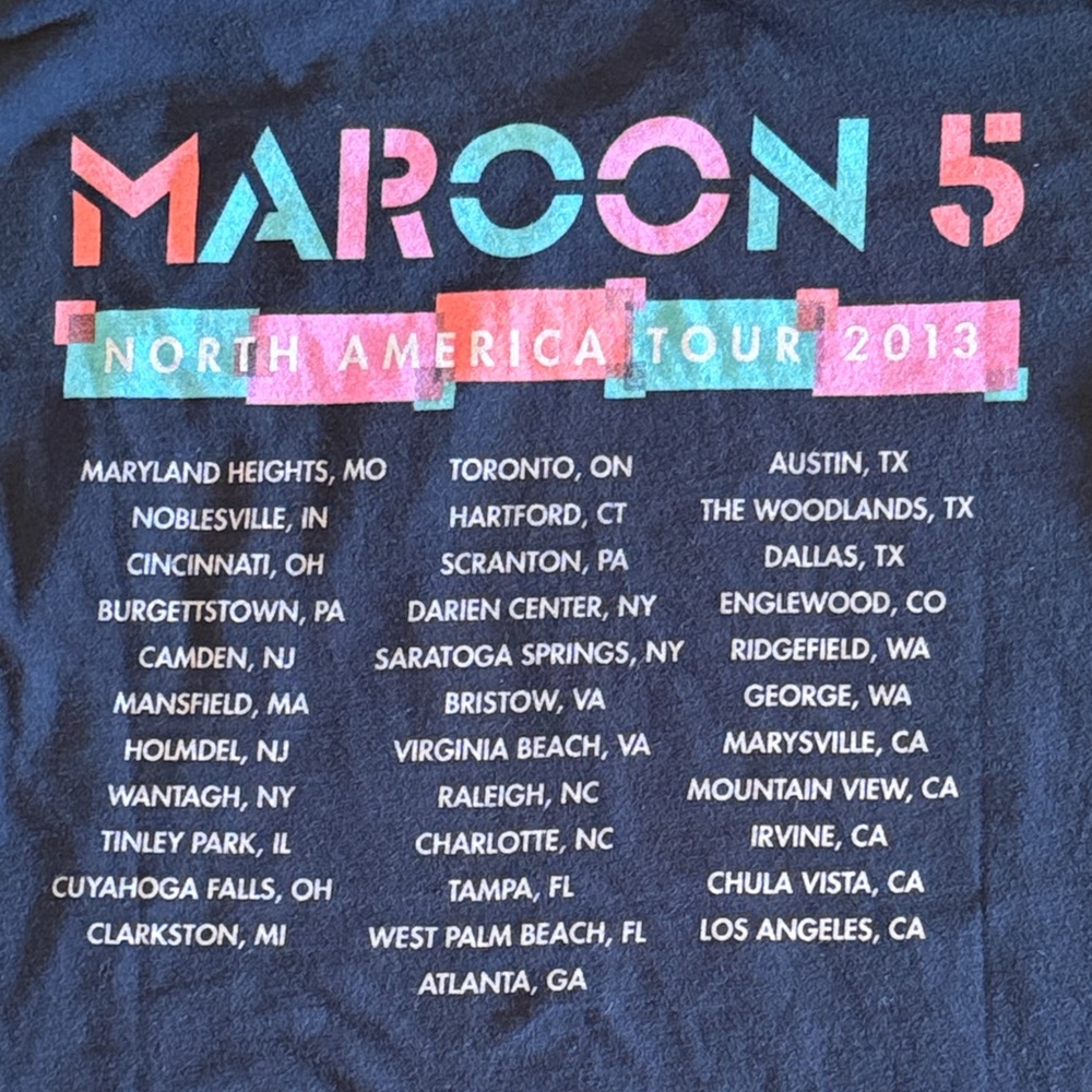 Maroon 5 Graphic Band Tee - Black vintage band t-shirt - Picture 4 of 5